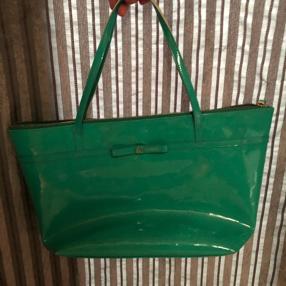 Kate Spade zippered pvc tote, 10X13, GUC